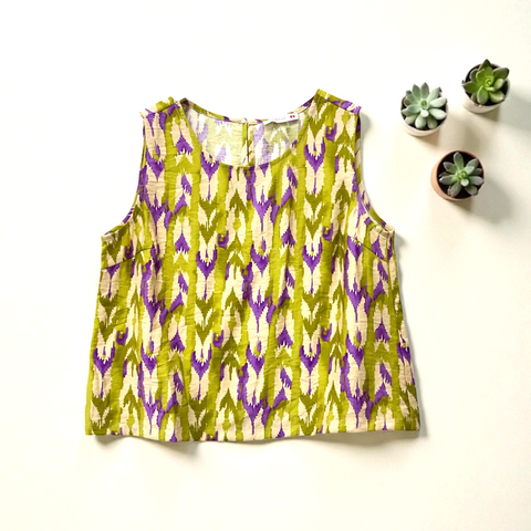 Patch Women Casual Sleeveless Printed Top