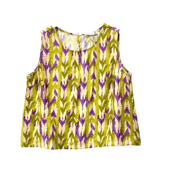 Patch Women Casual Sleeveless Printed Top