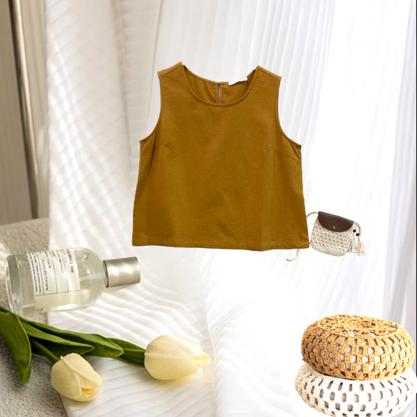 Ladies Linen Sleeveless Top