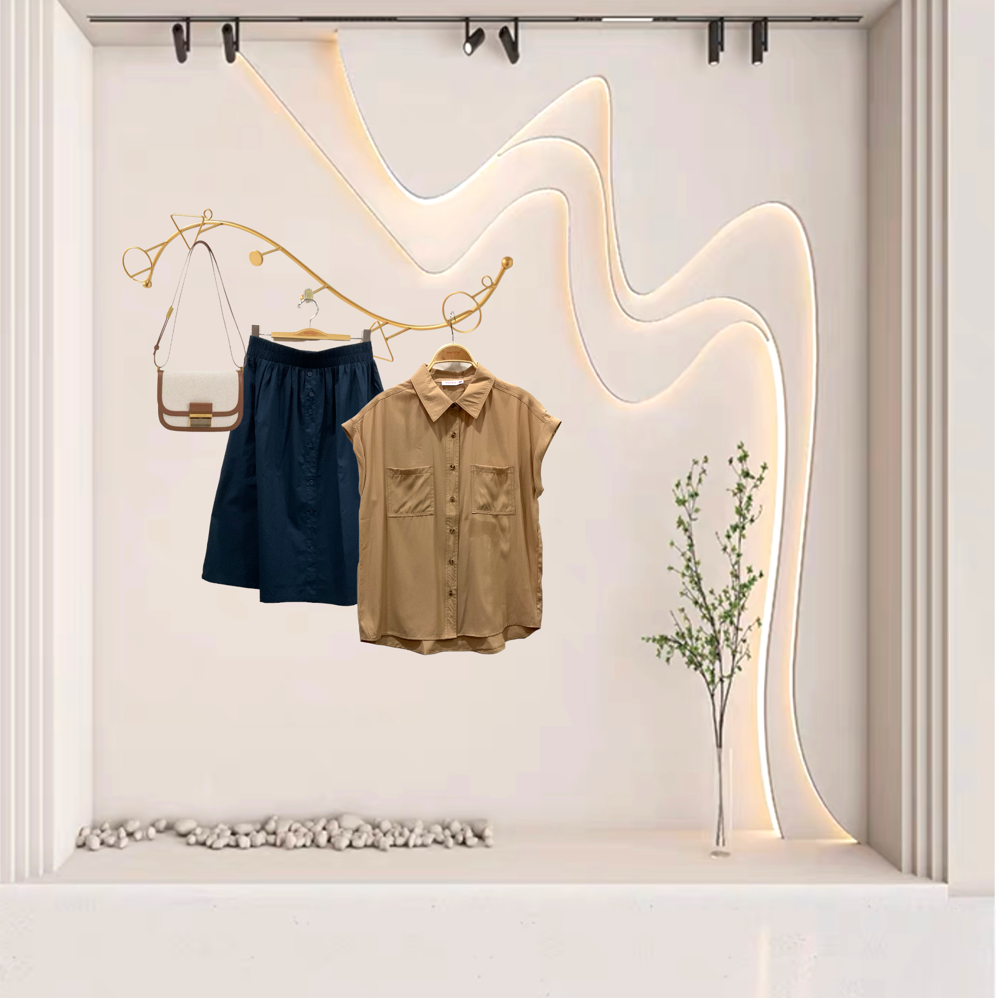 Patch Women's Casual Chiffon Short Sleeve Shirt Solid Color
