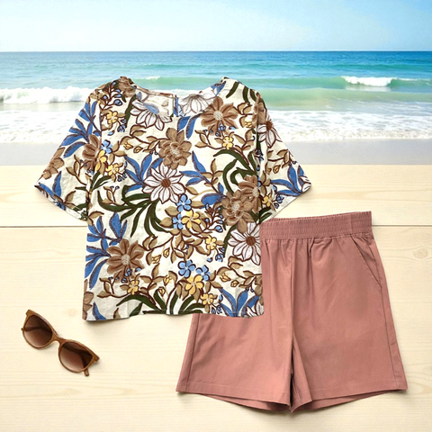 Patch Women Casual Short Sleeve Printed Shirt