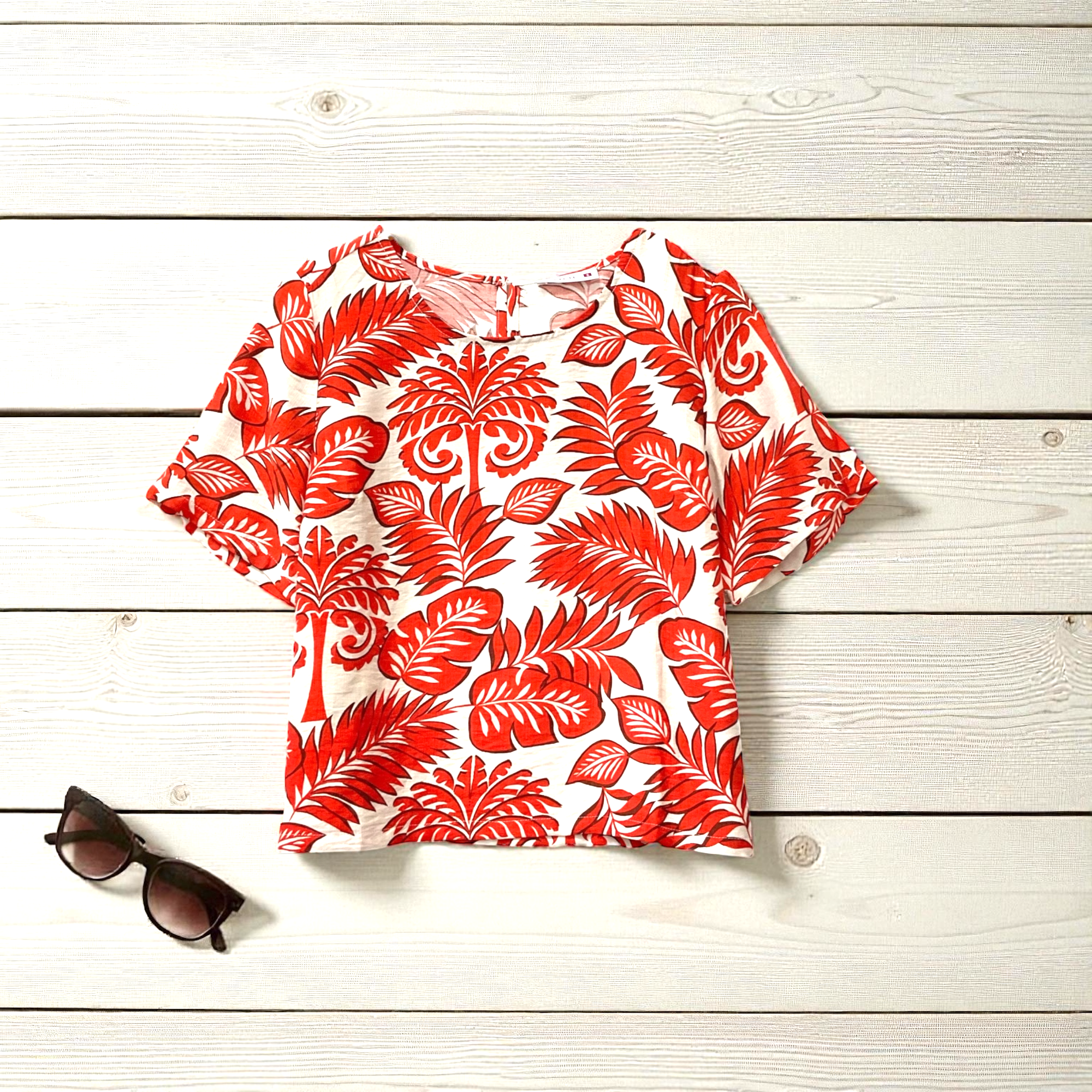 Patch Women Casual Short Sleeve Printed Shirt