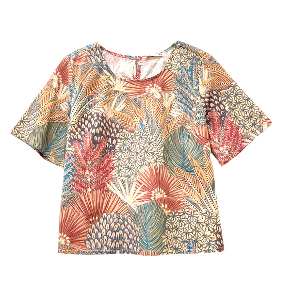 Patch Women Casual Short Sleeve Printed Shirt