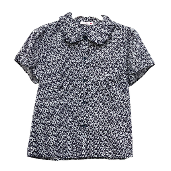 Patch Women's Casual Short Sleeve Shirt Solid Color