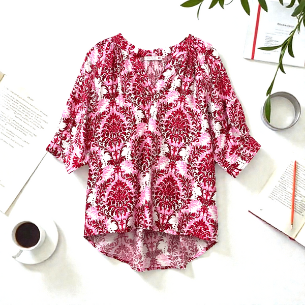 Patch Women Casual Short Sleeve V Neck Shirt