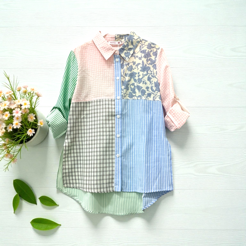 Patch Women Casual Long Sleeve Printed Shirt