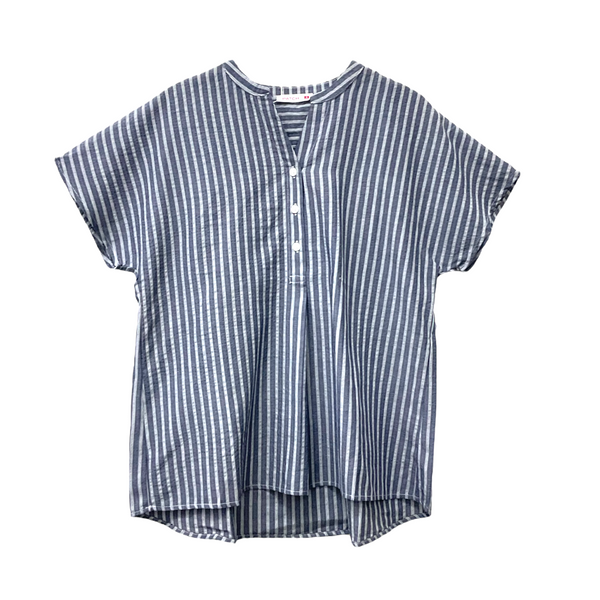 Patch Women Casual Short Sleeve Checked Shirt