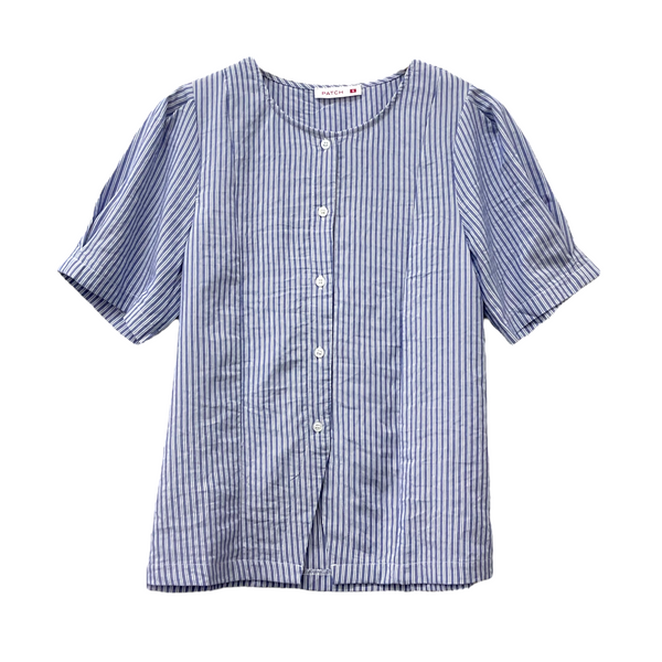 Patch Women Casual Short Sleeve Blouse