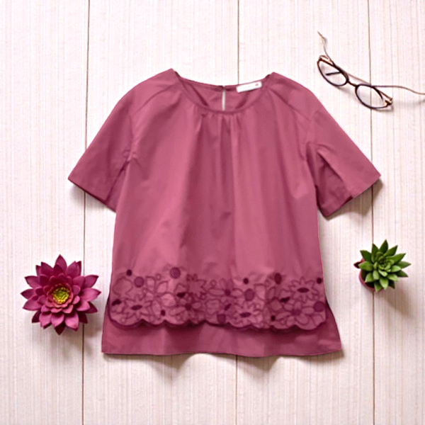 Patch Women Casual Short Sleeve Round Neck Shirt