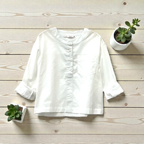 Patch Women Casual Round Neck Long Sleeve Shirt