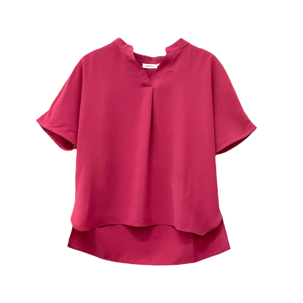 Patch Women Casual Short Sleeve V Neck Shirt