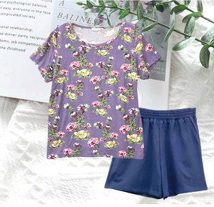 Patch Women Rayon Floral Printed Short Sleeve Round Neck Top