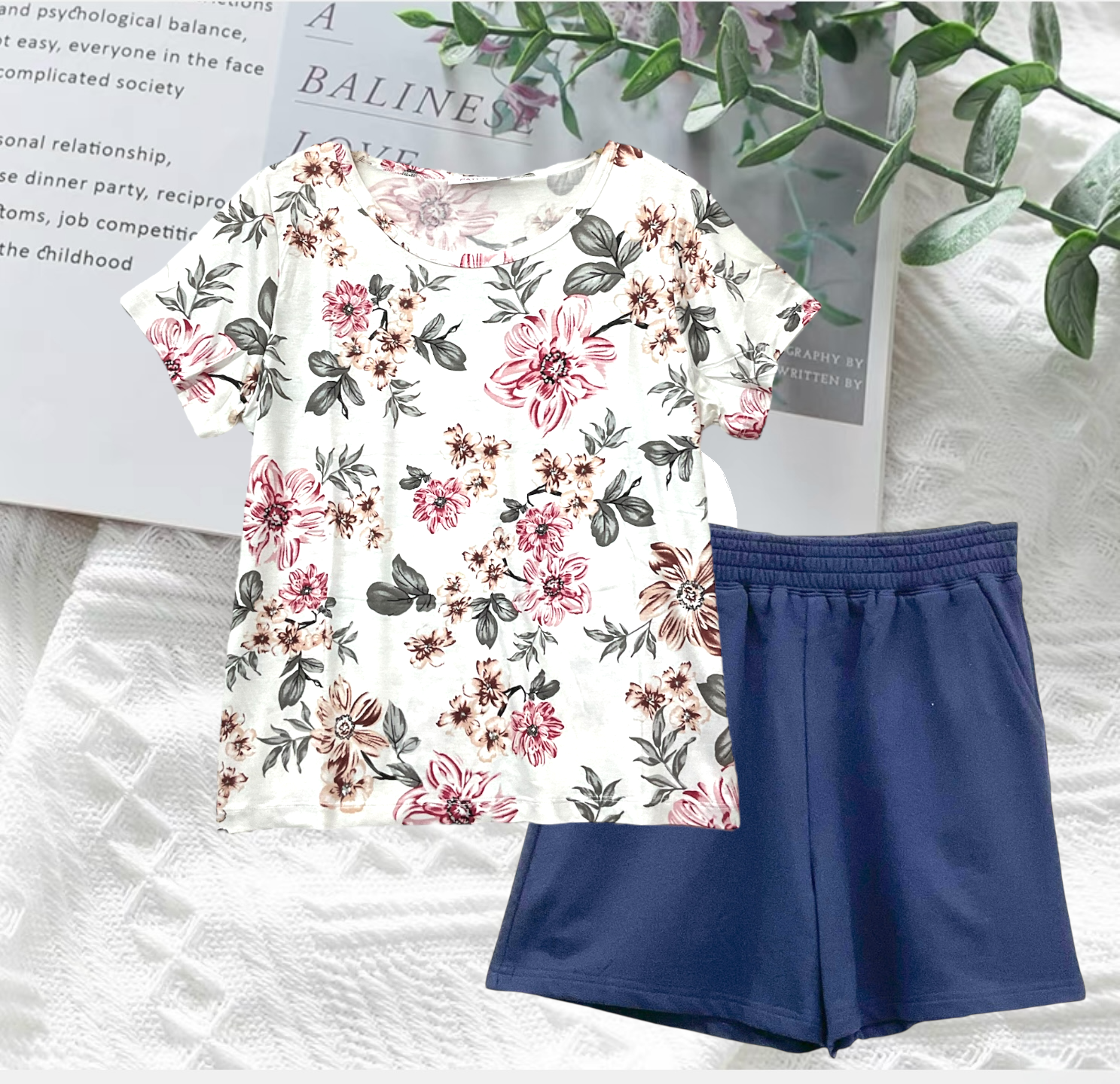 Patch Women Rayon Floral Printed Short Sleeve Round Neck Top