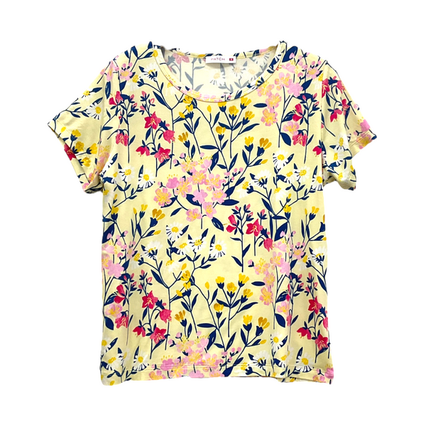 Patch Women Rayon Floral Printed Short Sleeve Round Neck Top