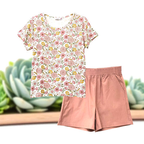 Patch Women Rayon Floral Printed Short Sleeve Round Neck Top