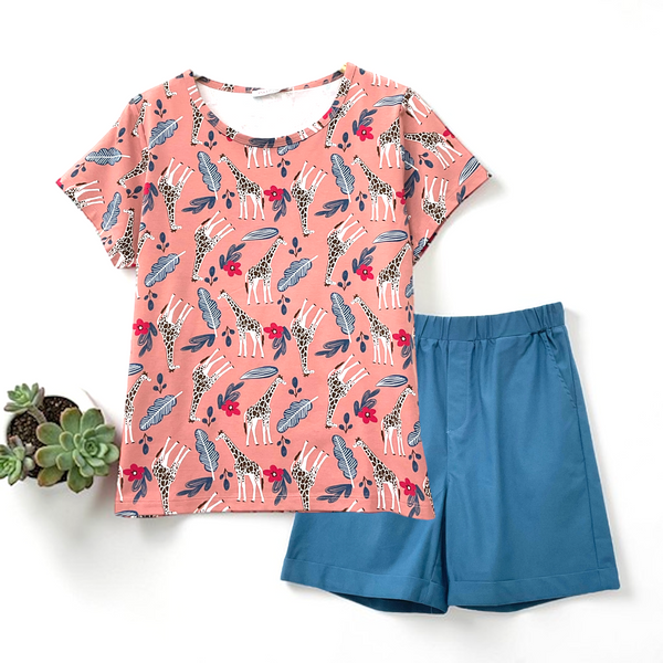 Patch Women Rayon Floral Printed Short Sleeve Round Neck Top