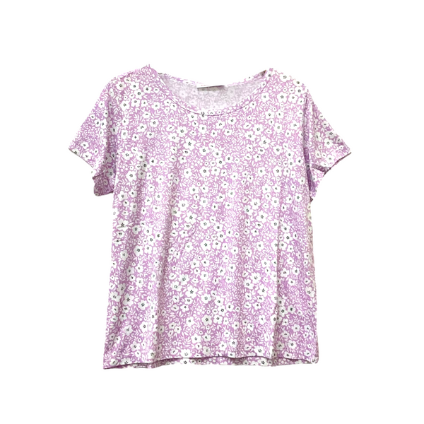 Patch Women Rayon Floral Printed Short Sleeve Round Neck Top