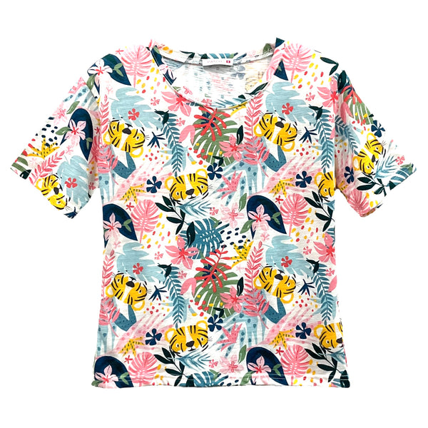 Patch Women Cotton Short Sleeve Round Neck Printed T-Shirt