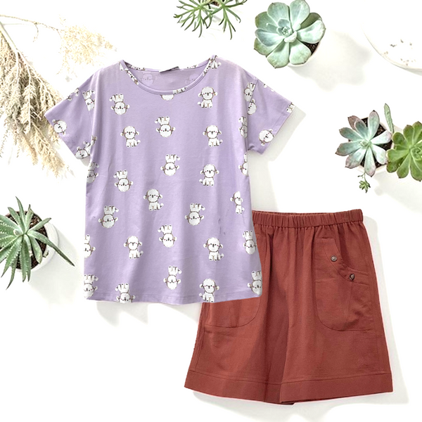 Patch Women Cotton Short Sleeve Printed T-Shirt