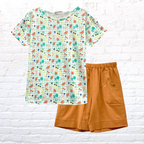 Patch Women Cotton Short Sleeve Printed T-Shirt