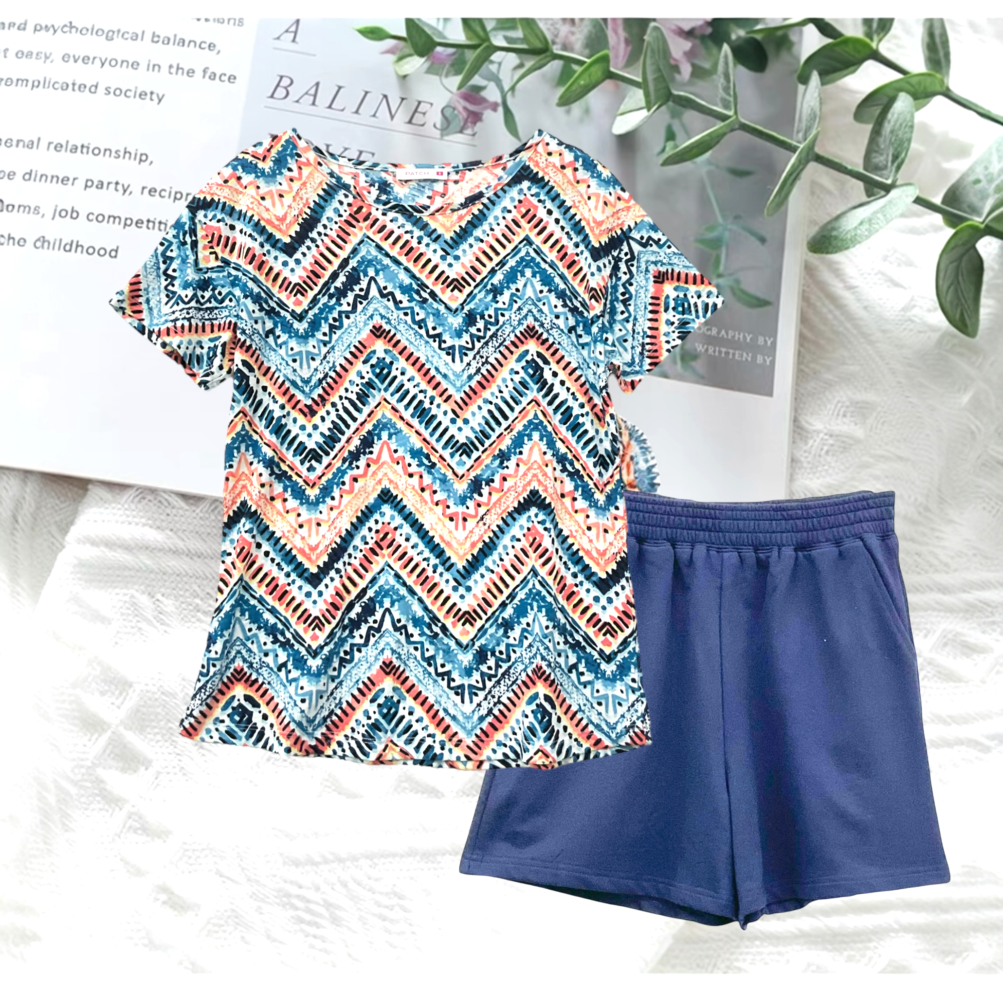 Patch Women Cotton Short Sleeve Printed T-Shirt