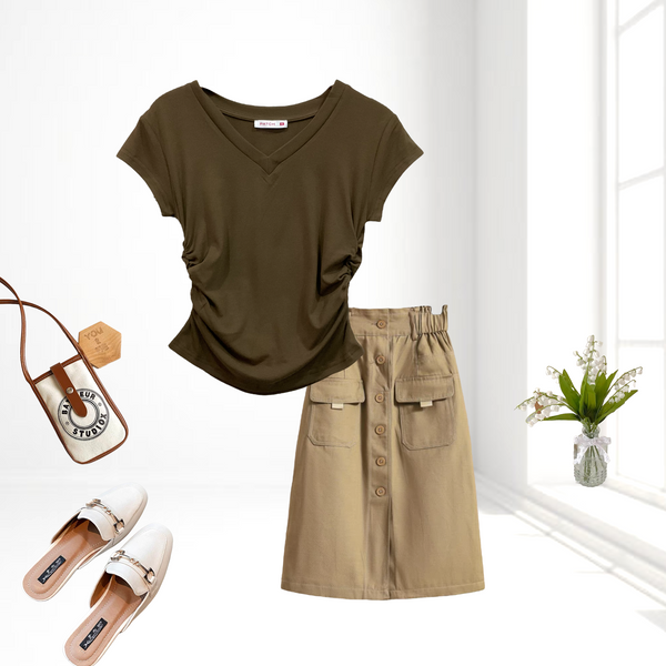 Ladies Cotton Short Sleeve Top