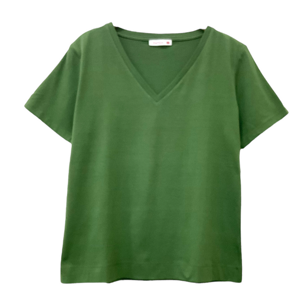 Patch Women Clothes Casual Short Sleeve V Neck T-Shirt