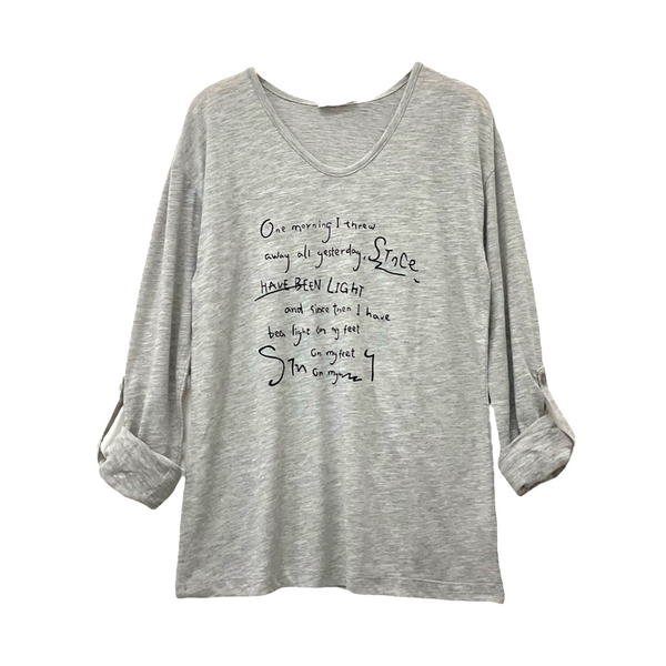 Patch Women Casual Long Sleeve Round Neck T-Shirt