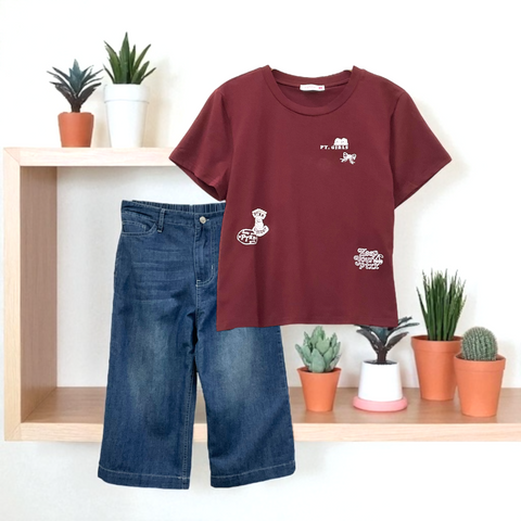 Patch Women Clothes Casual Short Sleeve Round Neck T-Shirt