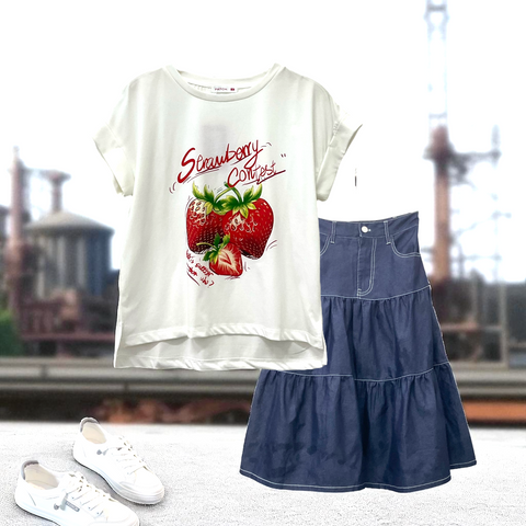 Patch Women Clothes Casual Short Sleeve T-Shirt