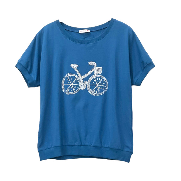 Patch Women Clothes Casual Round Neck Short Sleeve T-Shirt