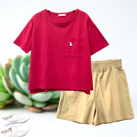 Patch Women Clothes Casual Round Neck Short Sleeve T-Shirt