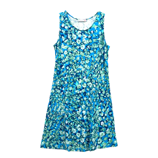 Patch Women's Rayon Fabric Sleeveless Round Neck Floral Print Dress