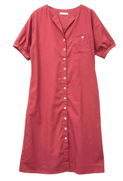 Patch Casual V Neck Short Sleeve Dress
