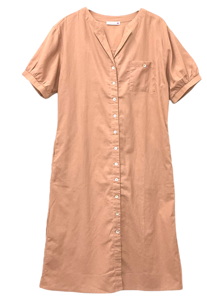 Patch Casual V Neck Short Sleeve Dress