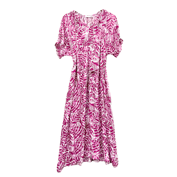 Patch Casual Cotton Printed Long Dress