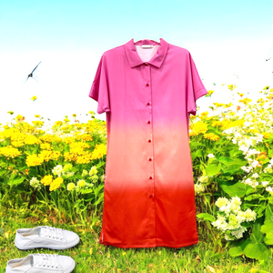 Patch Casual Cotton Long Dress