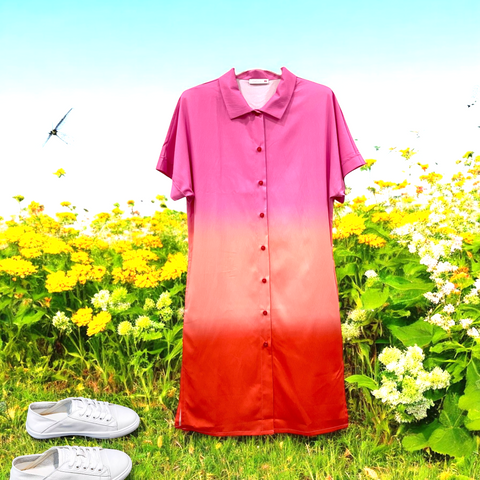 Patch Casual Cotton Long Dress