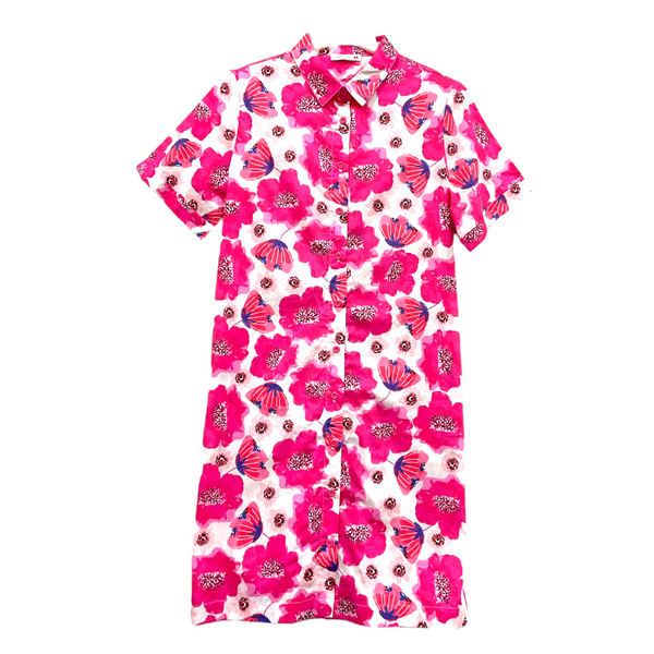 Patch Casual Cotton Printed Dress