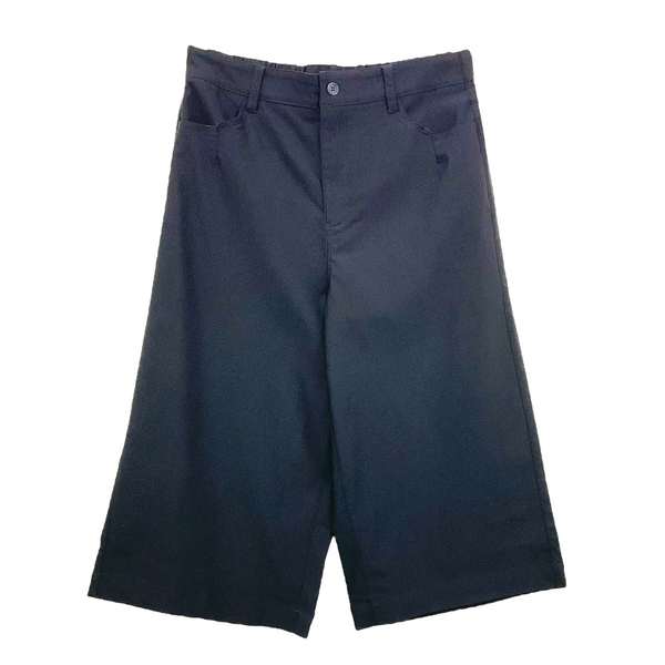 Patch Women Elastic Waist 3/4 Length Culottes Pants