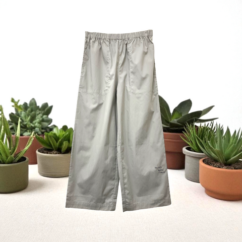Patch Women Elastic Waist Long Pants
