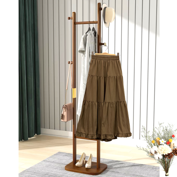 Patch Women's Autumn New Elastic High Waist Slimming A-Line Midi Skirt