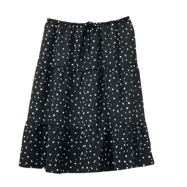 Patch Women Elastic Waist Floral Print Skirt