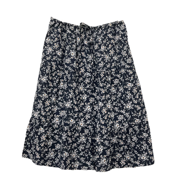 Patch Women Elastic Waist Floral Print Skirt