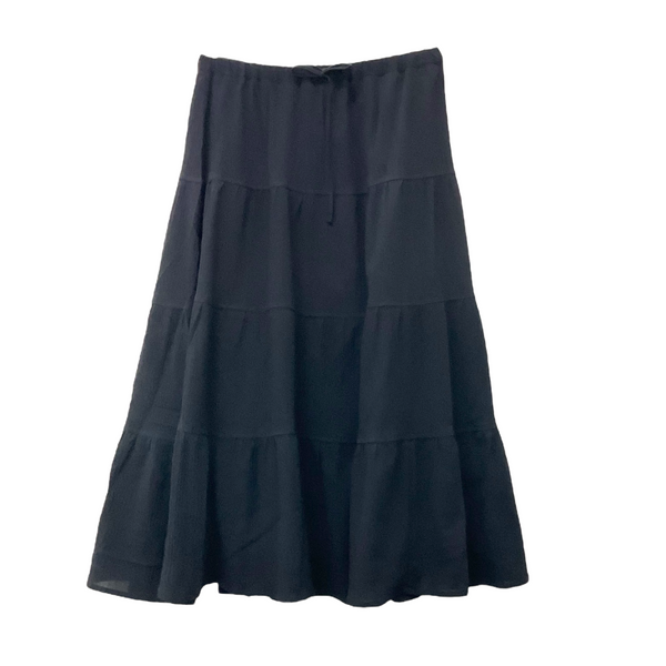 Patch Women Elastic High Waist Long Skirt