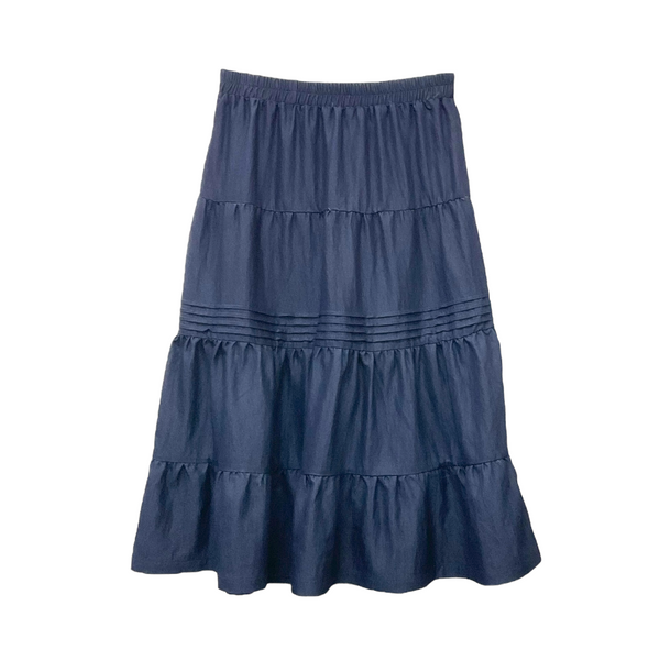 Patch Women Elastic High Waist Skirt