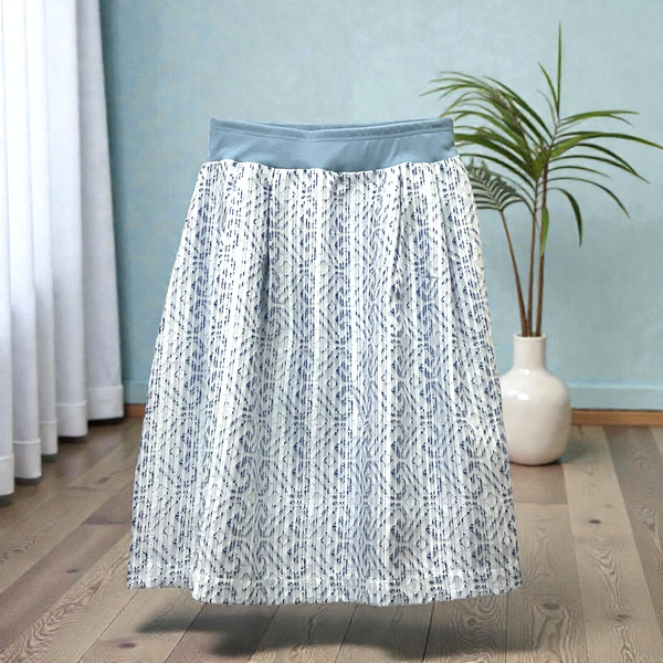 Patch Women Elastic High Waist Skirt