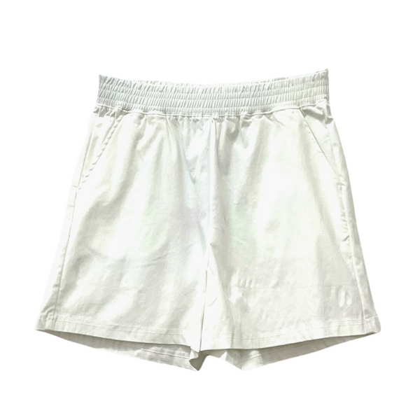 Patch Women Casual Short Elastic Waist With Pockets