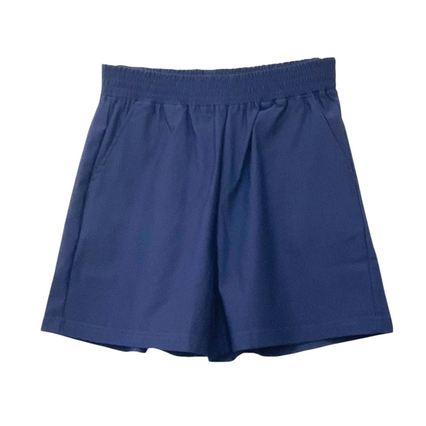 Patch Women Casual Short Elastic Waist With Pockets