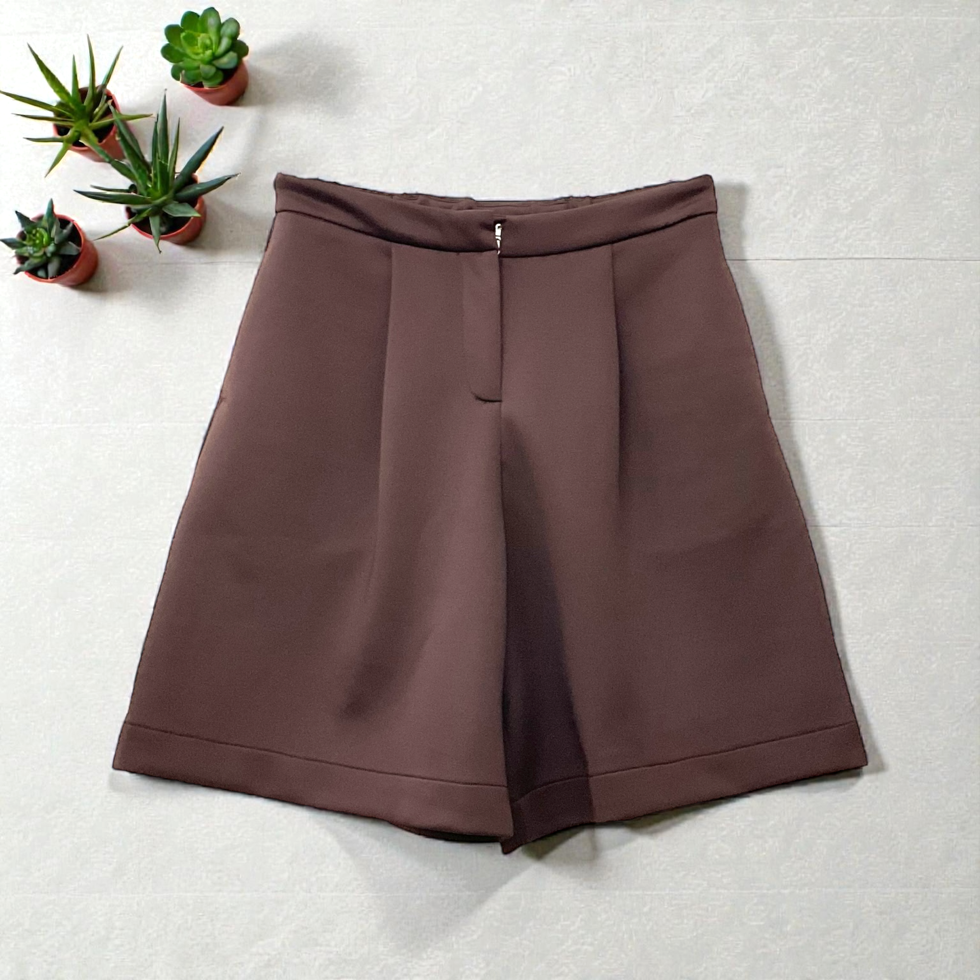Patch Women Casual Short With Pockets